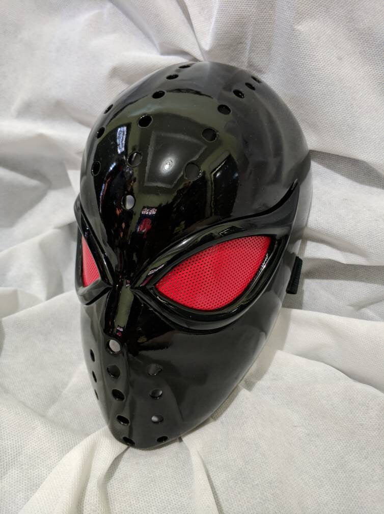 Spiderman superior dark suit faceshell and lenses
