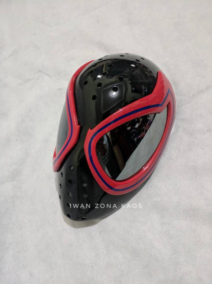 Miles Morales big lenses with lines blue