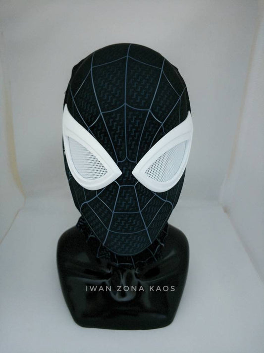 negative Spiderman suit Shell and lenses with fabric mask