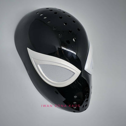 Negative Spiderman suit faceshell and lenses