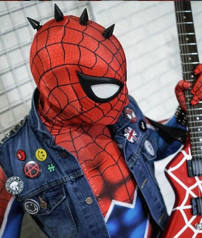 Spider punk faceshell and lenses with spike magnetic