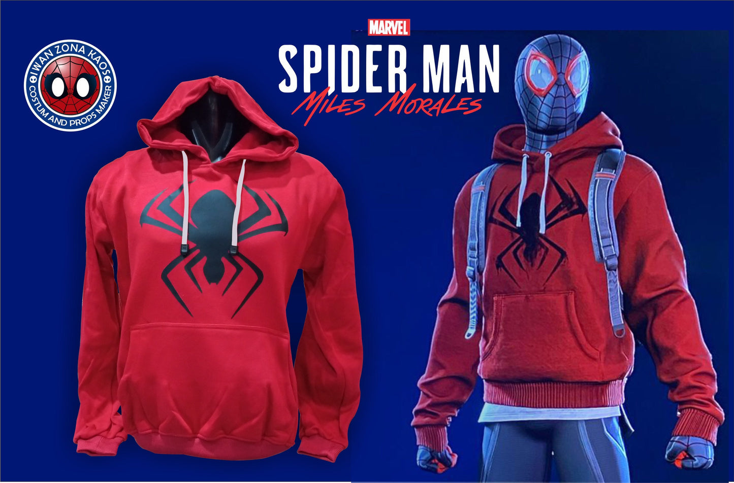 Jacket hoodie bodega suit miles morales / spiderman miles morales ps4 no zipper