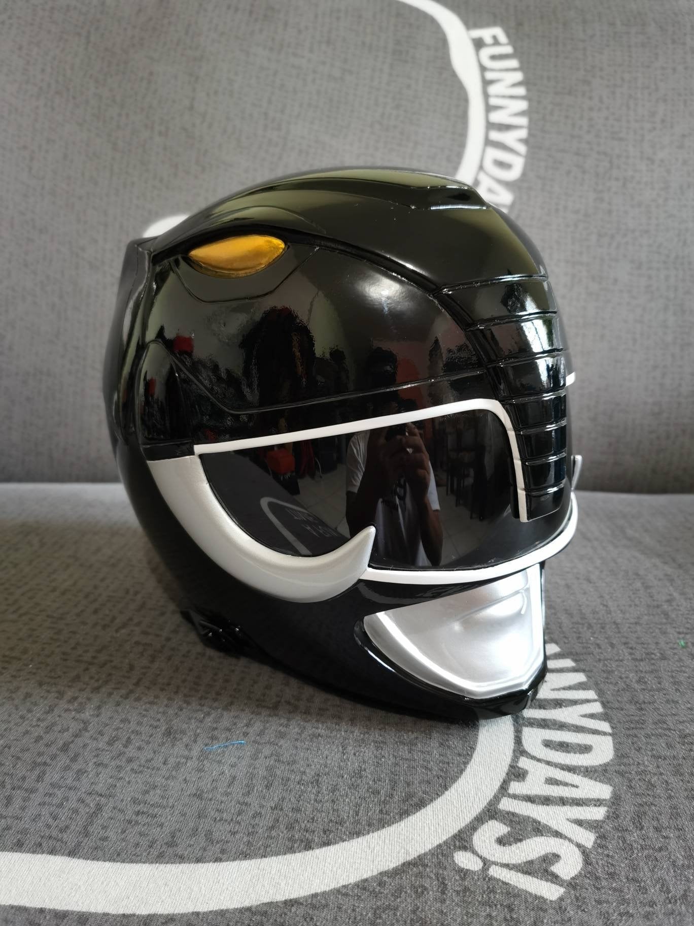 black ranger MMPR / mastodon sentries helmet