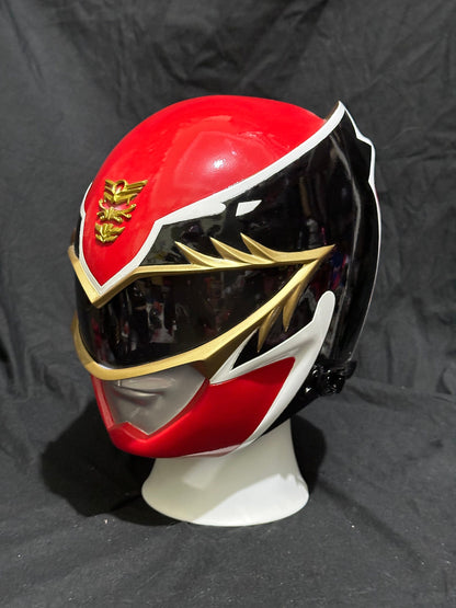 Power Rangers red Megaforce helmet / red Tensou Sentai Goseiger helmet